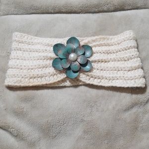 Ivory ear warmers/head wrap